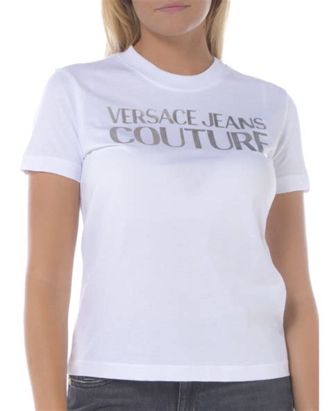 maglia di versace manica corta biancw|t shirt donna versace.